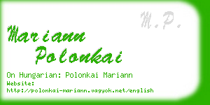 mariann polonkai business card